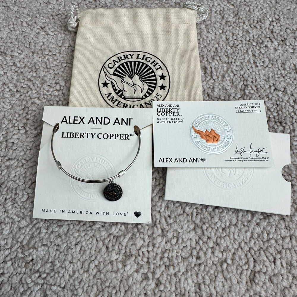 Rare! Alex and Ani Limited Edition Liberty Copper Bangle